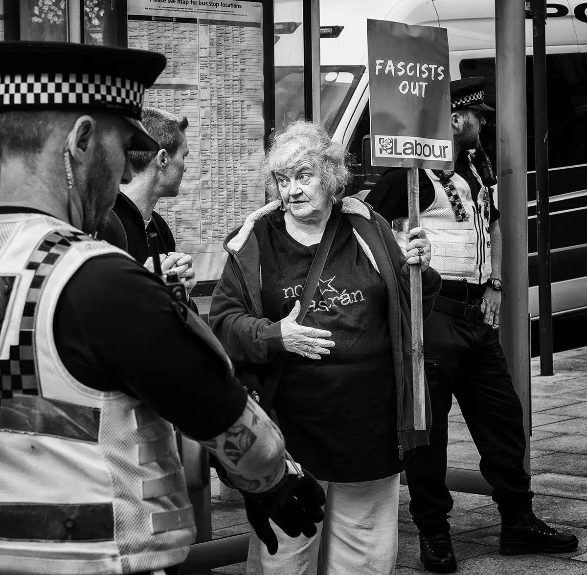 Far right demo in Leeds 7th September
