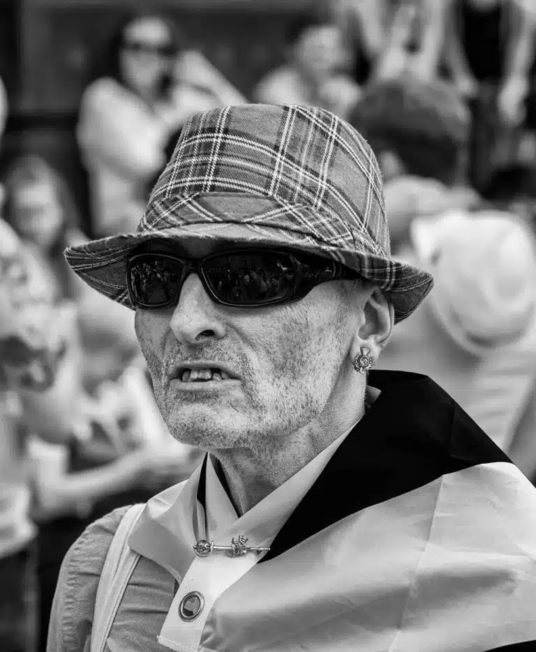 Leeds-Pride-2019-31 A man wearing a hat and sunglasses.