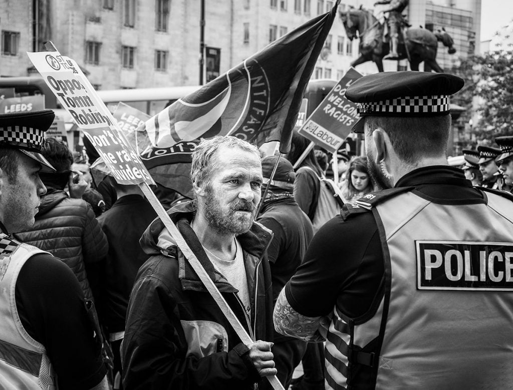 Far right demo in Leeds 7th September 14