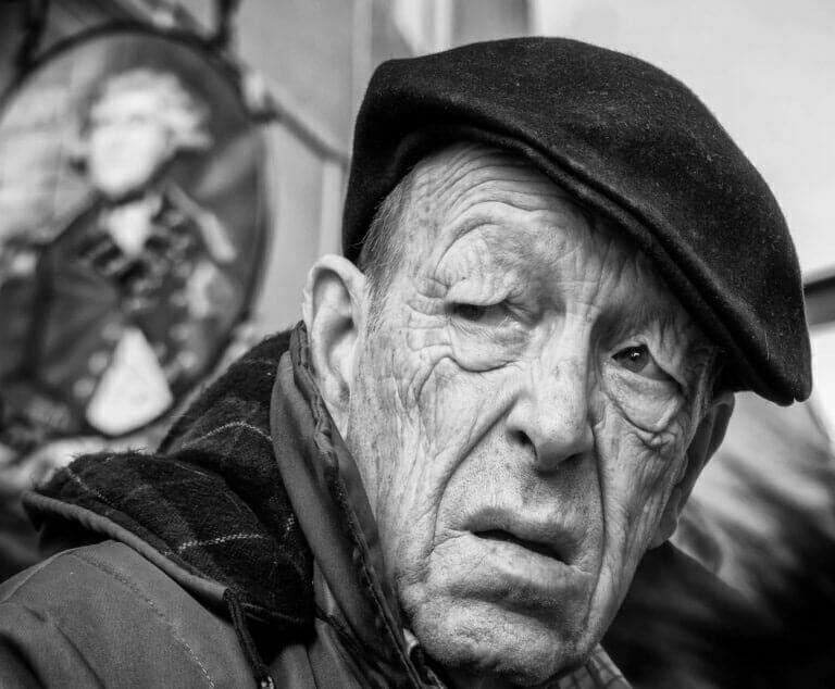 FEBRUARY Angry looking man with cap