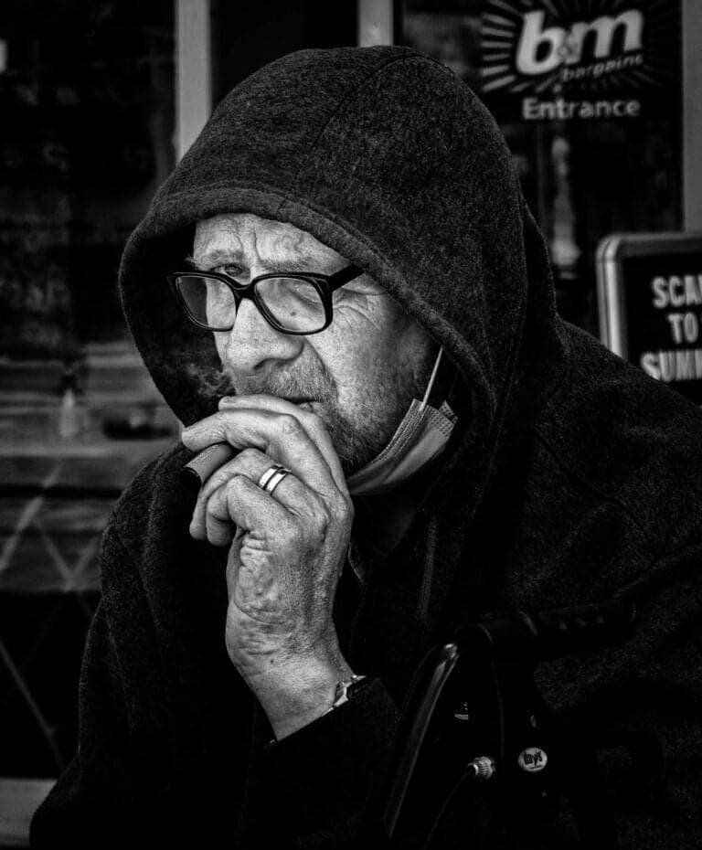 JUNE man in hoodie