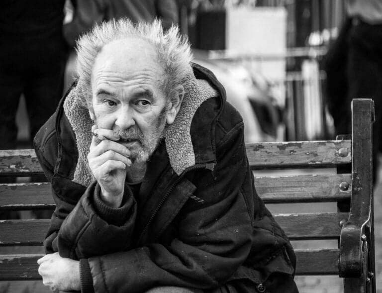 OCTOBER Man smoking in Pontefract